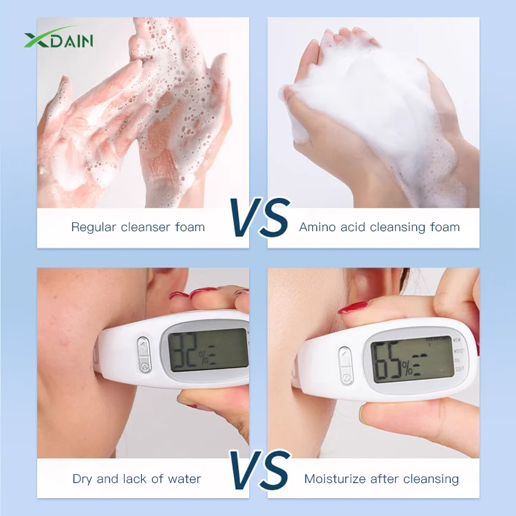 Private Label Korean Skincare Amino Acid Organic Oil Control Hydrating Deep Cleansing Pimple Cleaner Face Wash Facial Cleanser