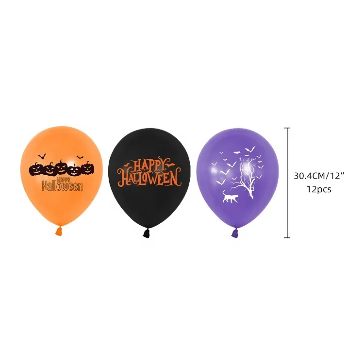 Umiss Paper Halloween Party Decoration Supplies include Bat Banner Bat Pumpkin Paper String Customization Balloons Cake topper