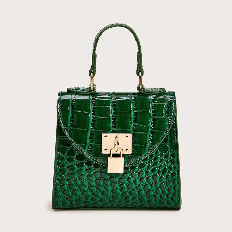eu market exclusively for summer crocodile pattern PU leather chain lock hand shoulder bag mini bag