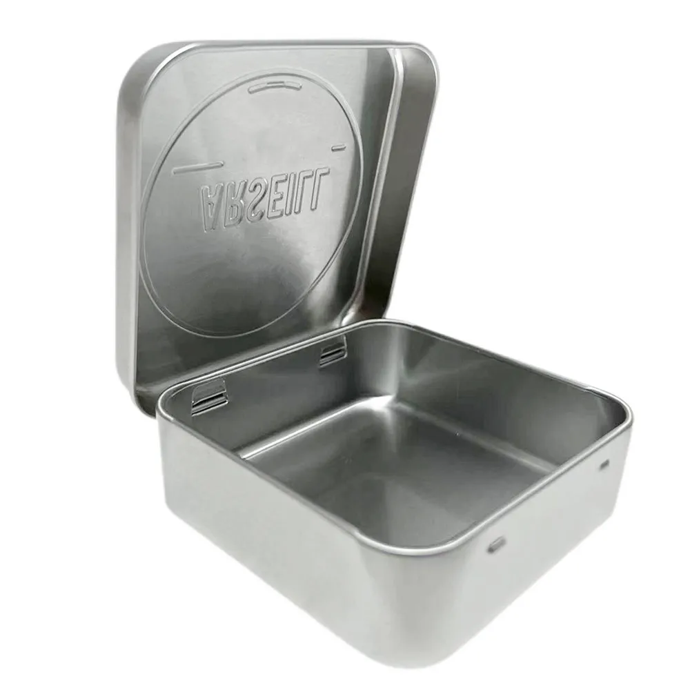 Factory New Design Food Grade Tinplate Metal Tin Wholesale Tin Box Hinge Custom Tin Can