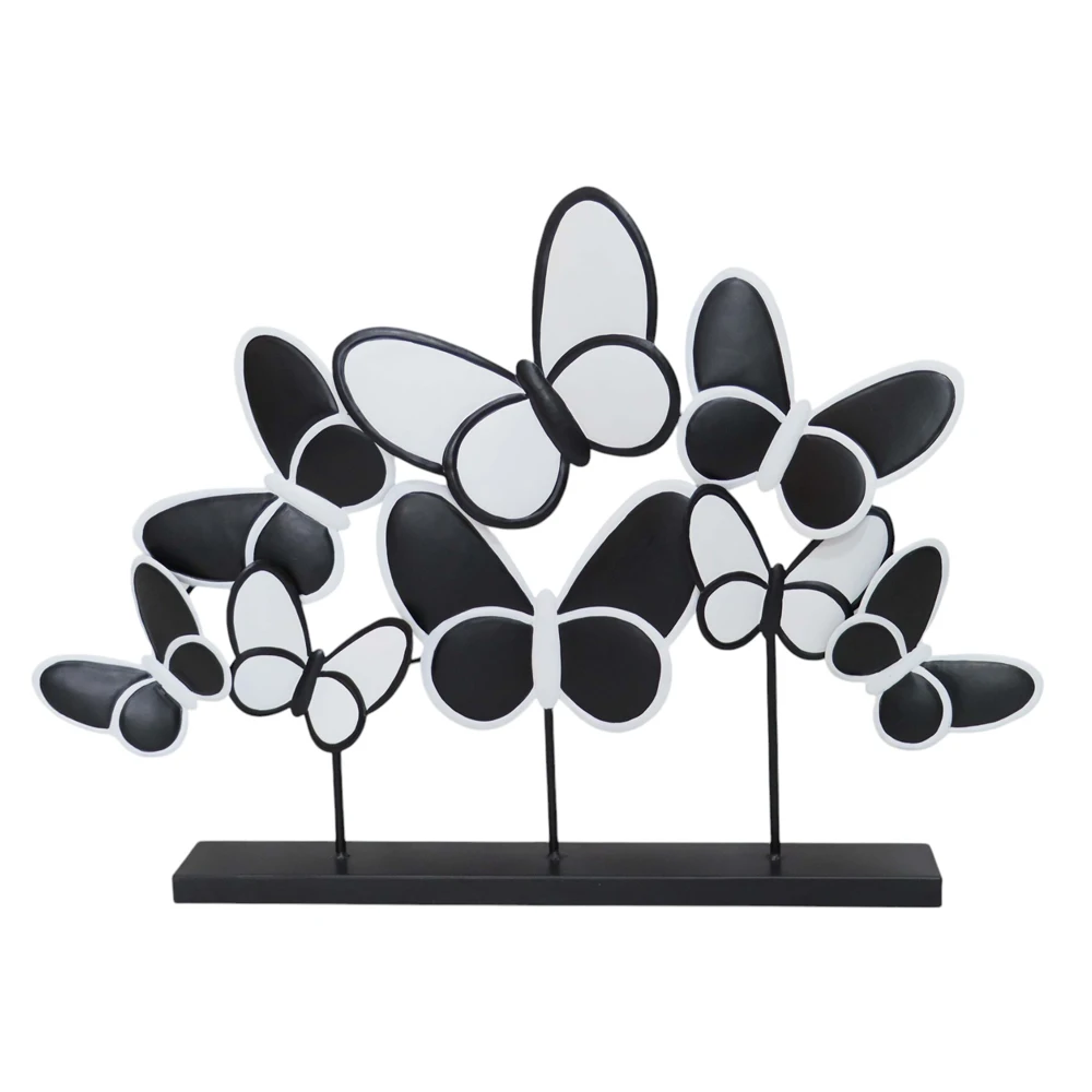 Metal Butterflies for Decoration Black and White Butterfly Tabletop Decor