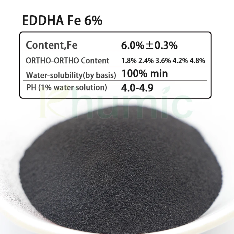 EDDHA FE 6% 0-0 4.2 Iron Chelated Fertilizer Powder  Organic Compound Fertilizer inorganic salt iron fertilizer manufactures