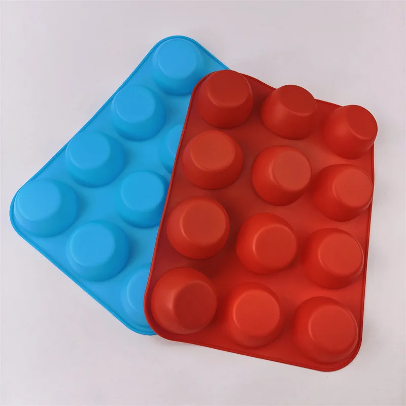 Early Riser 12 round muffin cup biscuit cake baking silicone mold ice cream jelly mold aromatherapy candle plaster mold