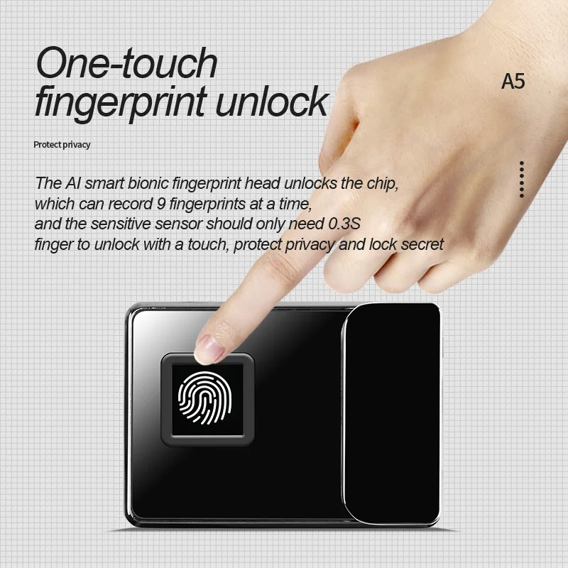 Smart Fingerprint Wireless Charging Power Bank Notebook Loose Leaf Business Journal Diary With Blue tooth Recording 16GB U Disk