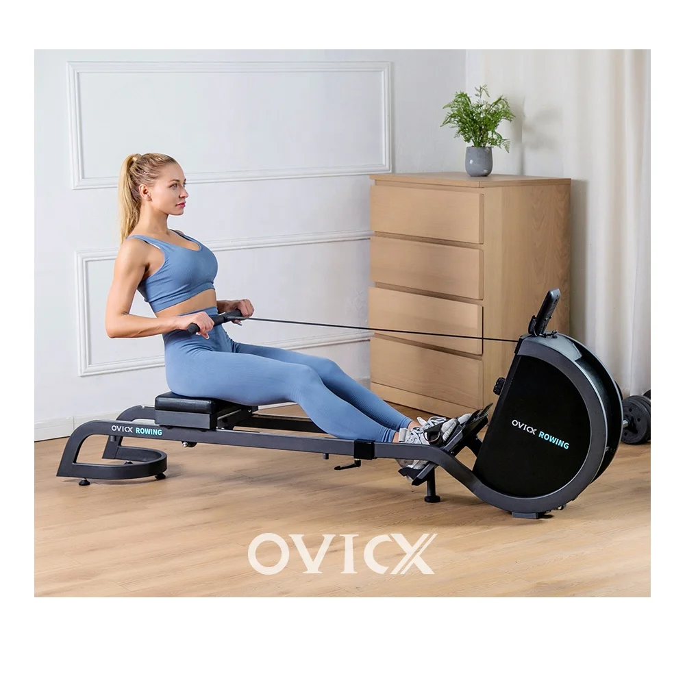
High Quality Indoor Seated magnetic air rowing machine foldable in home use fitness for sale 