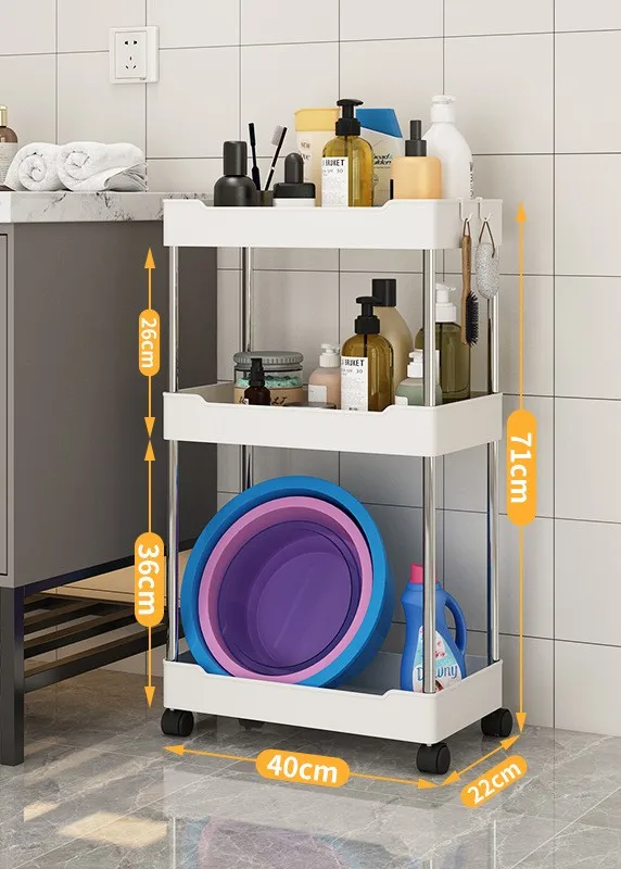 Lavinia Modern Wholesale Hot Sale Plastic Stainless Steel Bathroom Shelf With Pulley