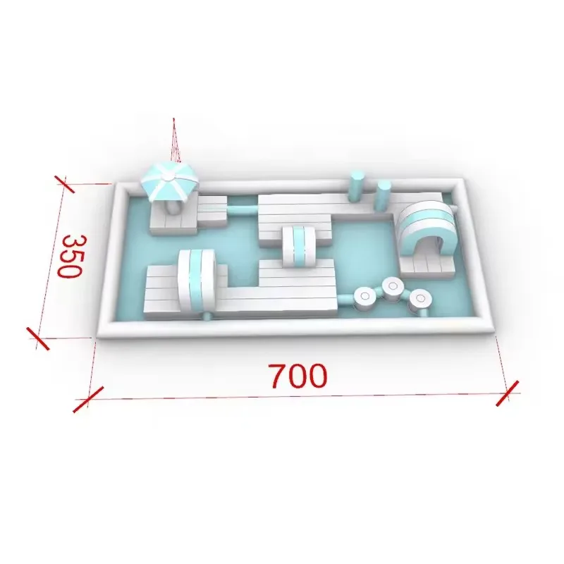 Commerical PVC Inflatable Water Park Water Pool Water Slide Splash Pad for Summer rental