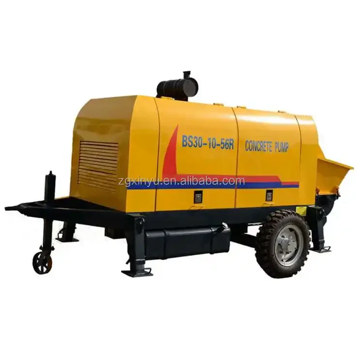 Diesel Engine Trailer Concrete Pump 50m3 H Electric Mini Concrete Pump Machine/Mini Concrete Pump/Small Concrete Pump For Sale