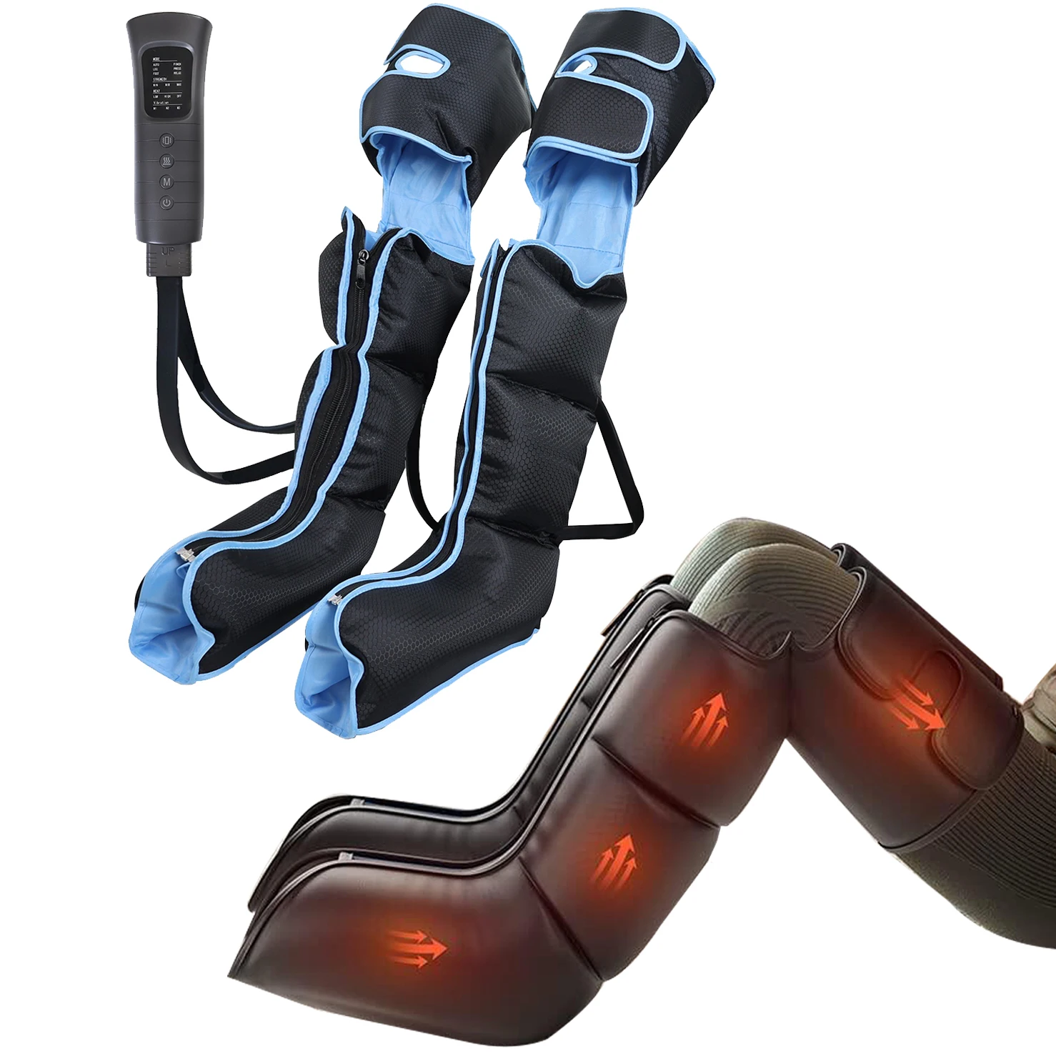 2024 Portable System Thigh High Massage Custom Fully Wireless Longest Recovery Pneumatic Leg Air Compression Boots For Athletes