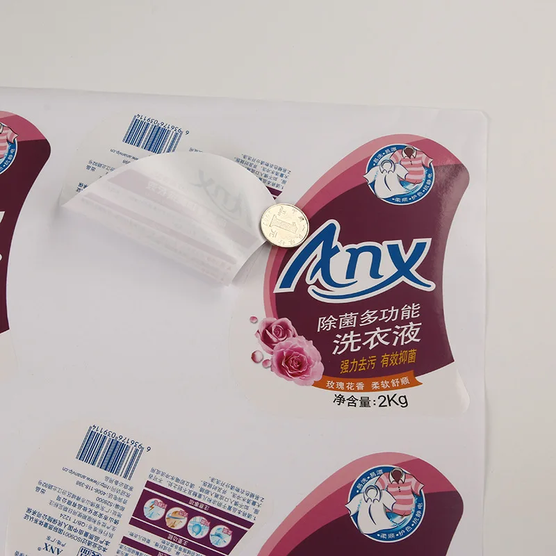 Daily Chemical Toiletries Baby Shower Gel Shampoo Pearl Film Synthetic Paper Roll Self-adhesive Label