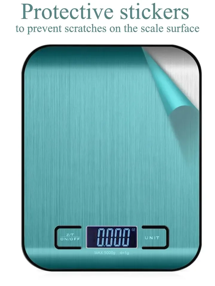 Household Best Greater Goods Nutrition 5 Kg 11Lb Multifunction Stainless Steel Weight Electric Kitchen Scale With LCD