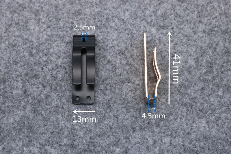 Custom Carved Logo Metal Ribbon Crimp End Cord Folding Claw Rope Belt End Clips