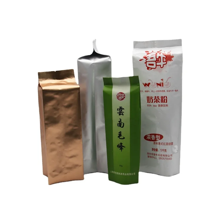 Chinese Factory Direct Sale High Quality Aluminum Foil Tea bag green tea packaging packaging Matte Finished side guest bag