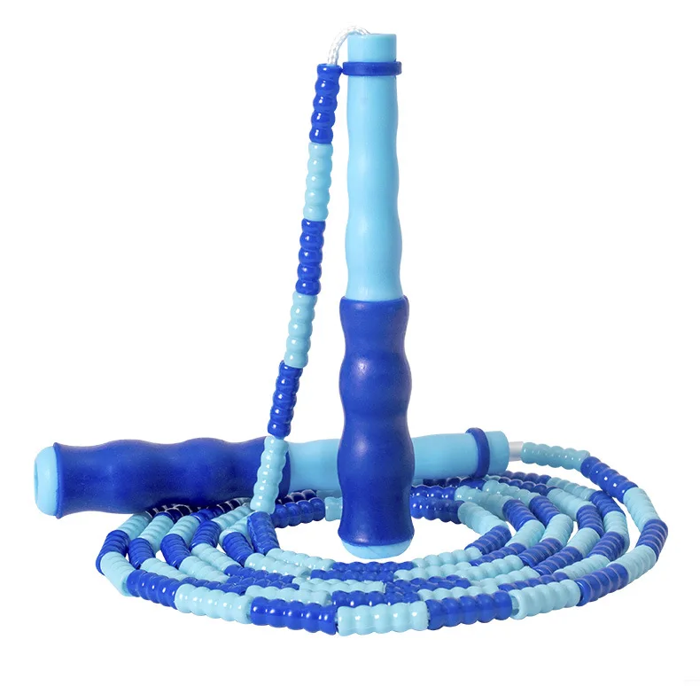 2.8 M Cheap Adjustable Length Segmented kids Jumping Rope For Boys Girls Skipping Rope Soft Beaded Jump Ropes For Kids