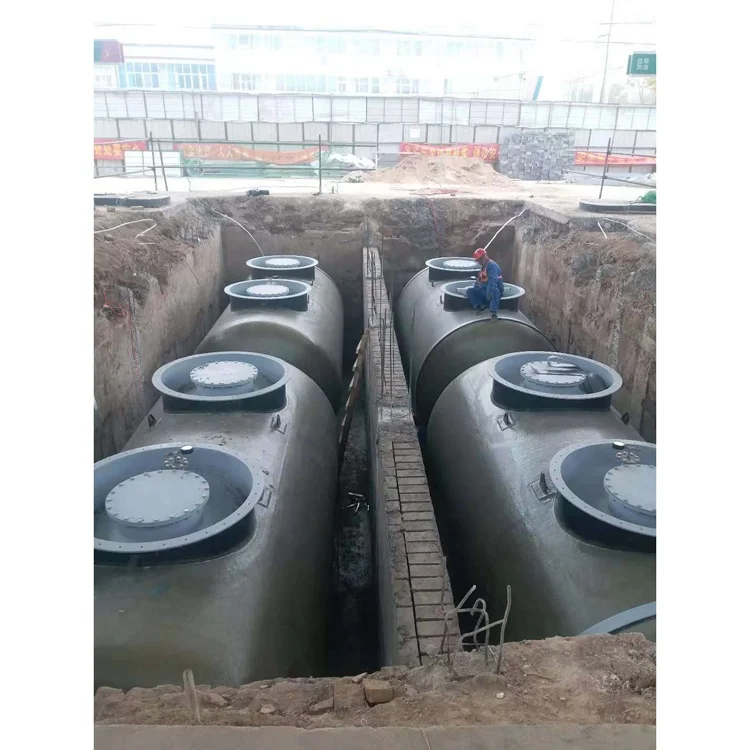 Factory  Double Layer frp Underground SF Double walled oil fuel storage tank price