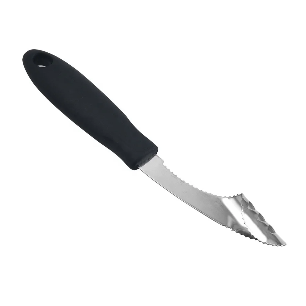 Stainless Steel Kitchen Gadgets Pepper Corer Tool Remover with Serrated Slice Tool