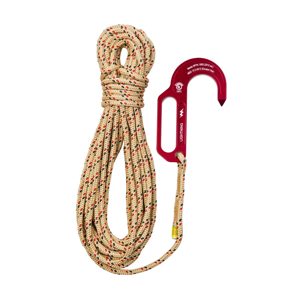 rescue safety rope 8mm composite polyester double braided rope