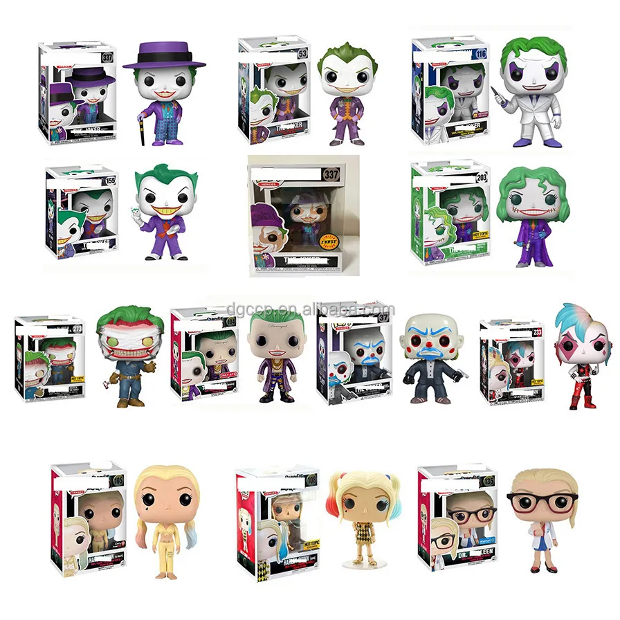 Hot Selling Suicide Squad Harley Quinn Character Joker Action Figure Funkos POP for kids with Protection box