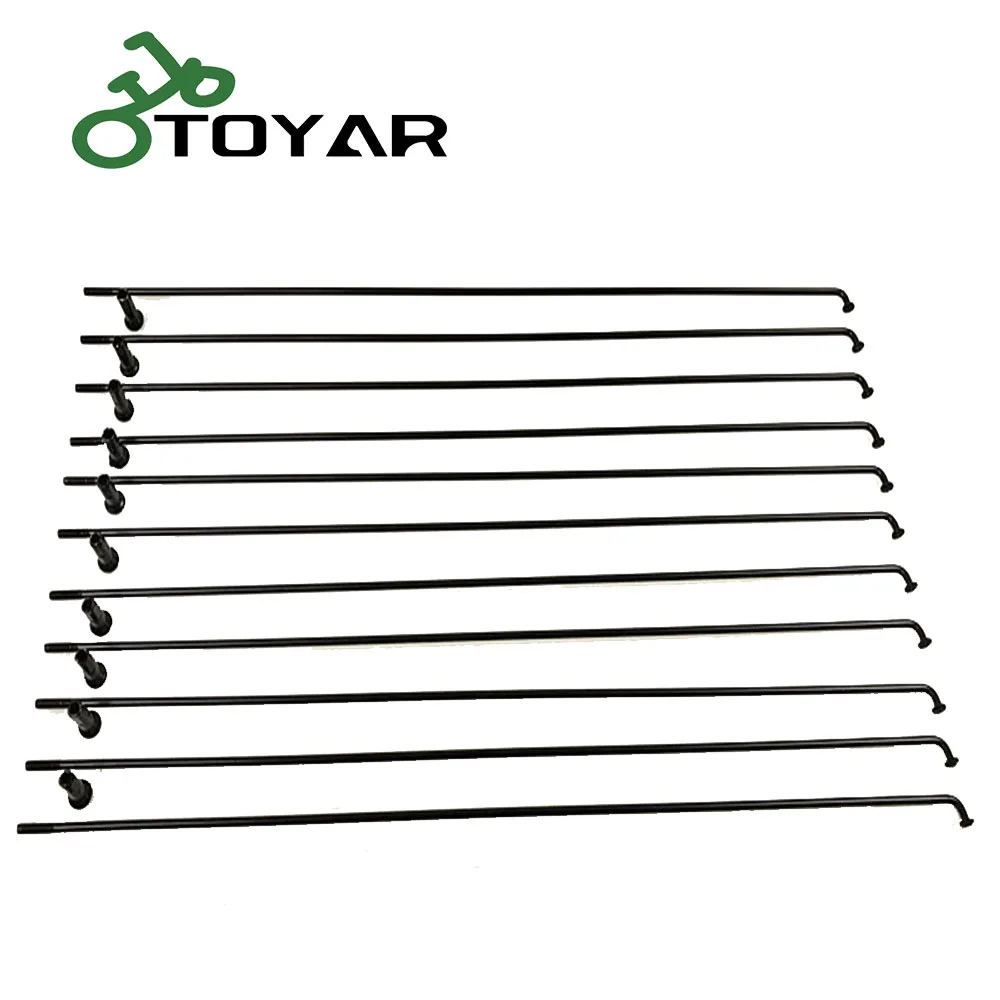 9G/10G/11G/12G/13G/14G black bicycle steel spokes with nipples, high strength durable mountain bike spokes