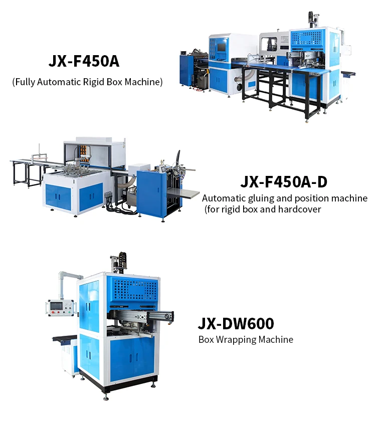 Semi Automatic JX-TJ450 Gift Box Maker Cardboard Box 4 Corner Taping Pasting Machine Paper Product production line