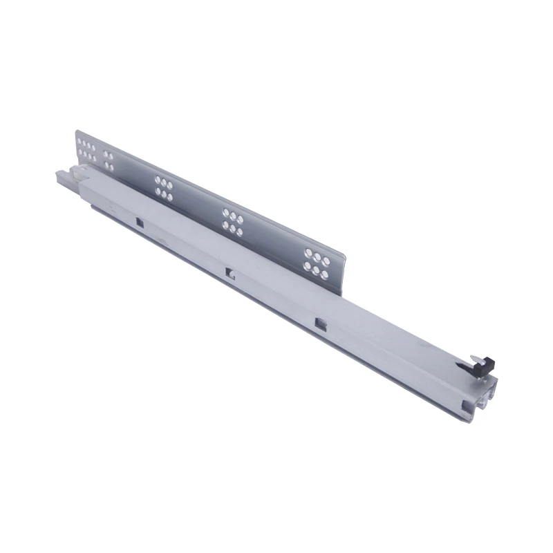 Furniture Fittings Drawer Slide Type Soft Closing Three Fold Undermount Slide With Plastic Handle