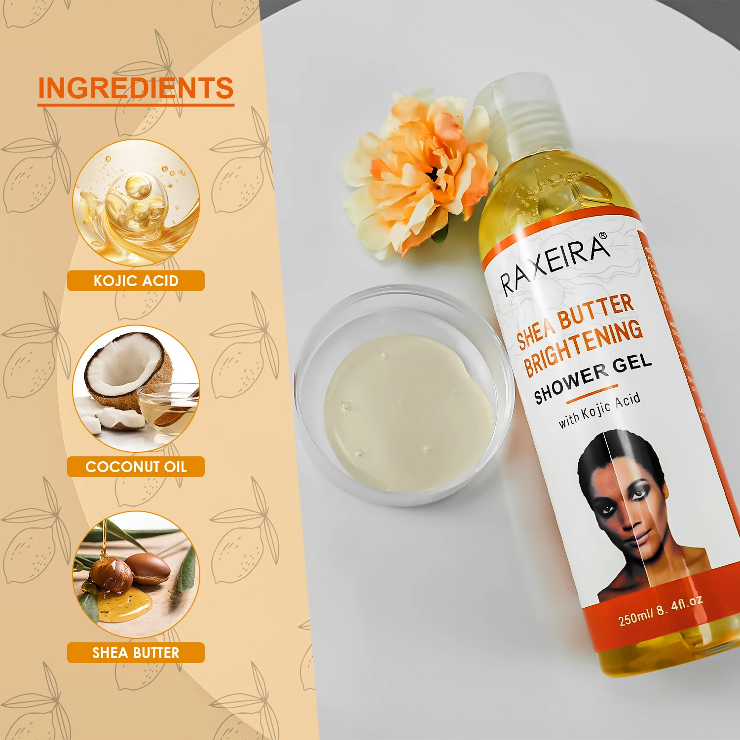 Best Sale Shea Butter Hydrating Body Wash Moisturizing Bath Hydrating Skin Whitening Body Wash Whitening Shower Gel
