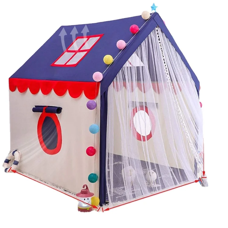 100% Safe Four Mesh Window Play House Decoration Children Kids Indoor Play Foldable Tent