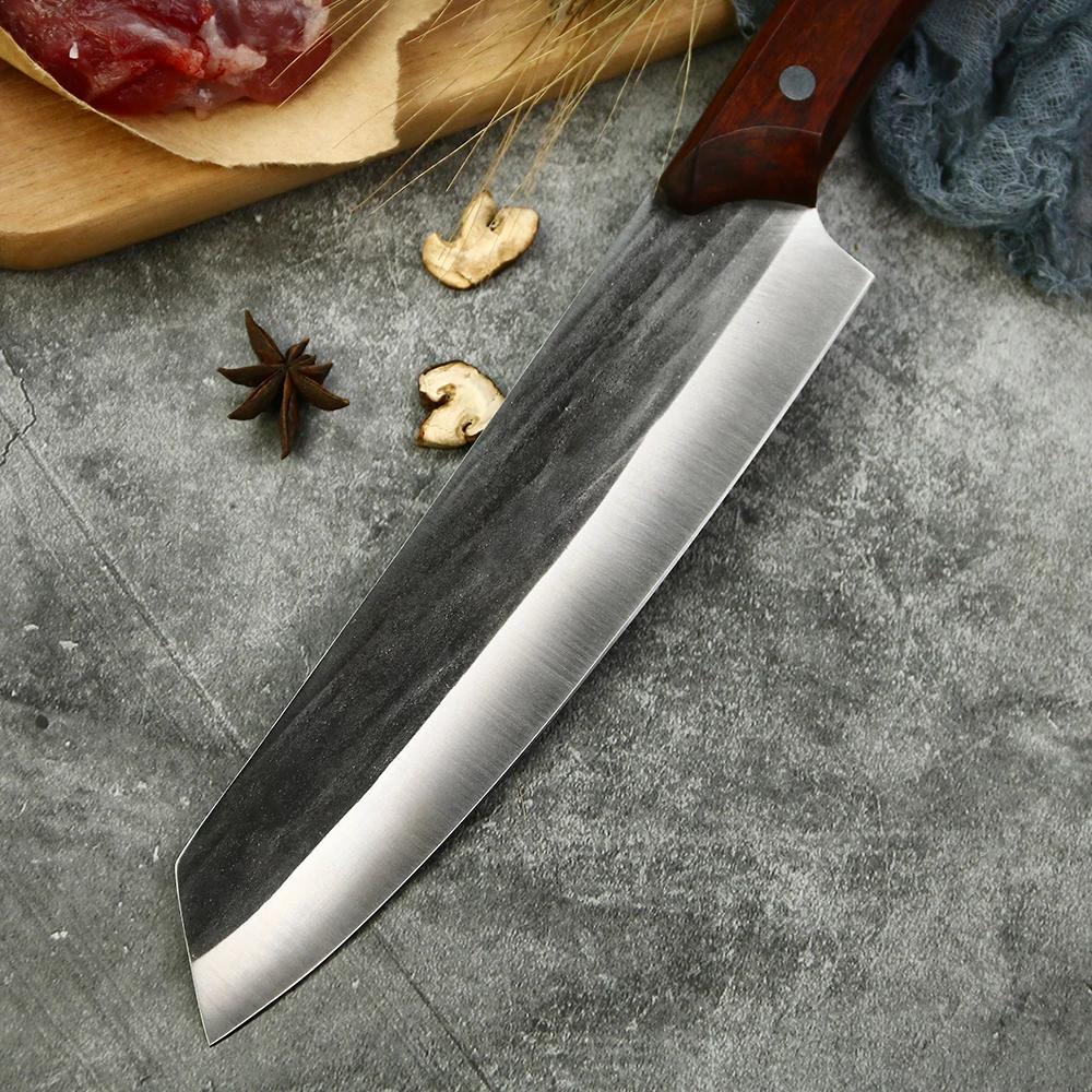 kitchen knife wood handle handmade knife forged cooking knives