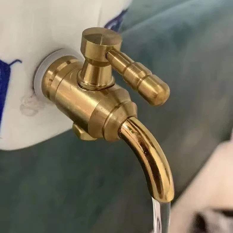 Brass Wine Barrel Spigot Faucet Tap for Beverage Drink Dispenser