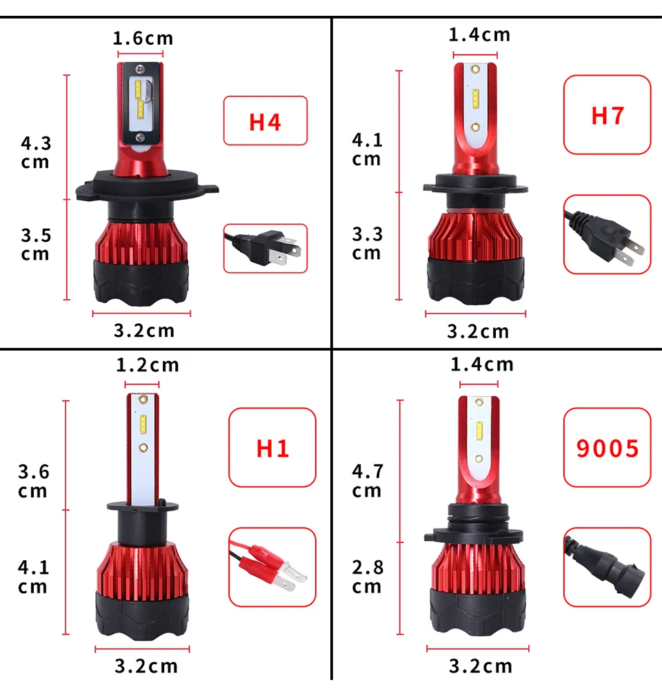Новая Автомобильная фара 9005 9006 H4 H13 H7 880 H27 9004 9007 H11 881 LED H1 K5 75W 6000 лм K