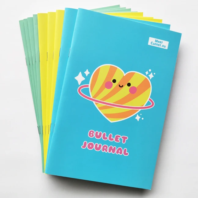 A5 promotional cheapest bulk kawaii paper printing custom bullet dotted journal notebook