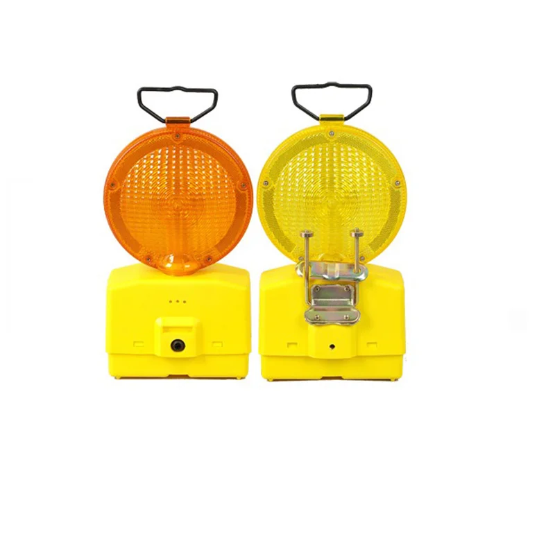 Solar led garden warn warning light flashing