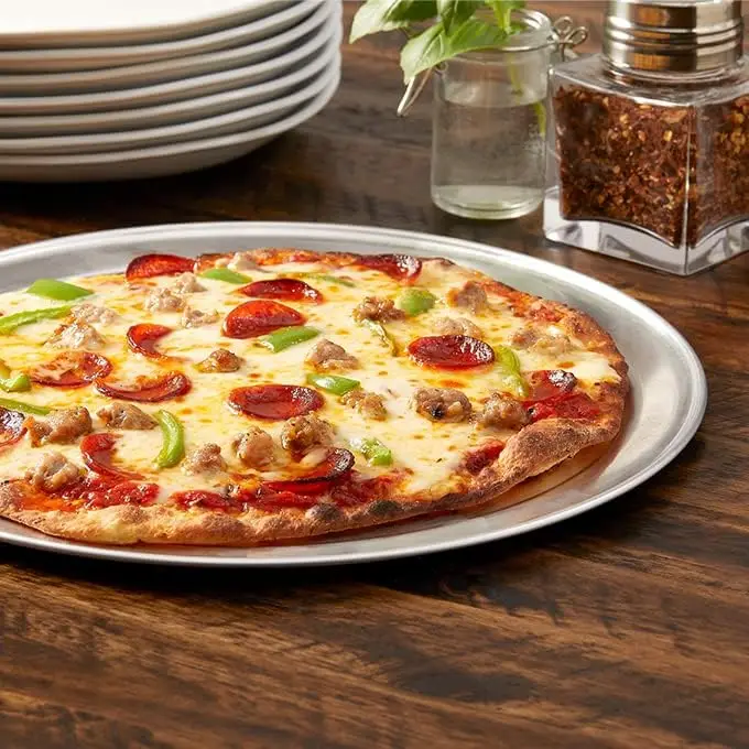 PERFECT 083001 Restaurant-Grade 16-Inch Aluminum Pizza Pan Baking Tray