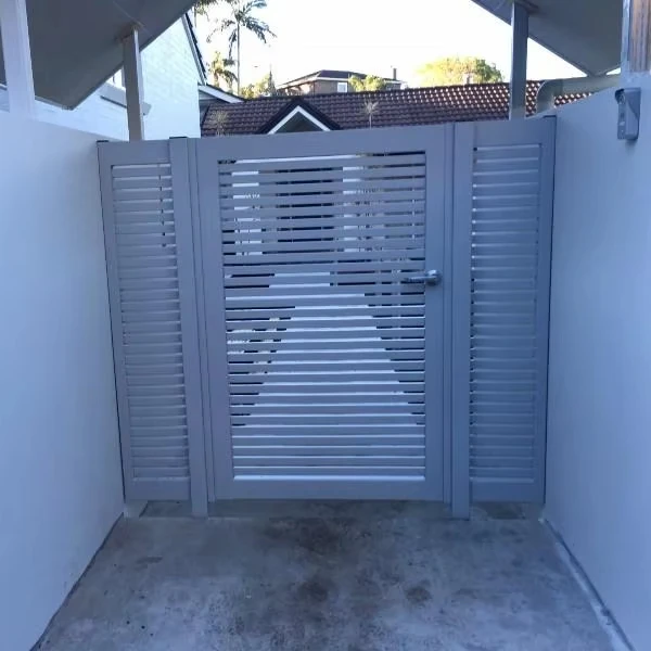 Modern Design Automatic Manual Driveway Swing Fence Gate Aluminium Stainless Steel Smart System Lock Waterproof Finished Surface