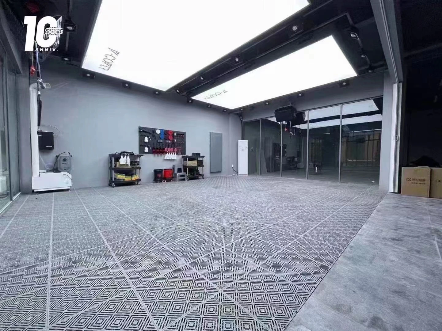 movable best auto car detailing room supplies led tunnel light workshop