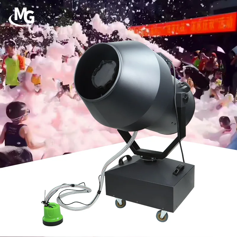 3000W Small Automatic Head Shaking Swimming Pool Party Foam Machine For Parties Outdoor Amusement DJ Stage Jet Foam Show