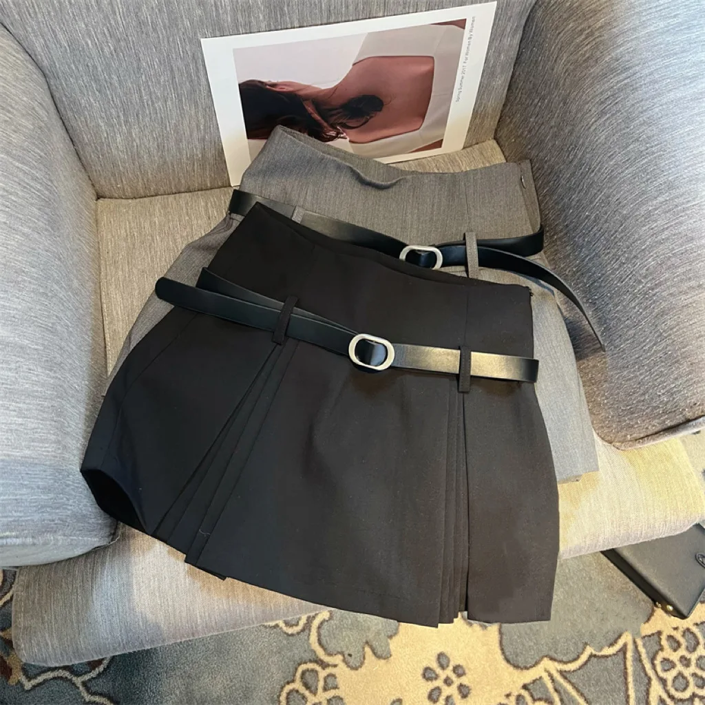 fashion wholesale big girls solid gray black skirts clothing A line S44