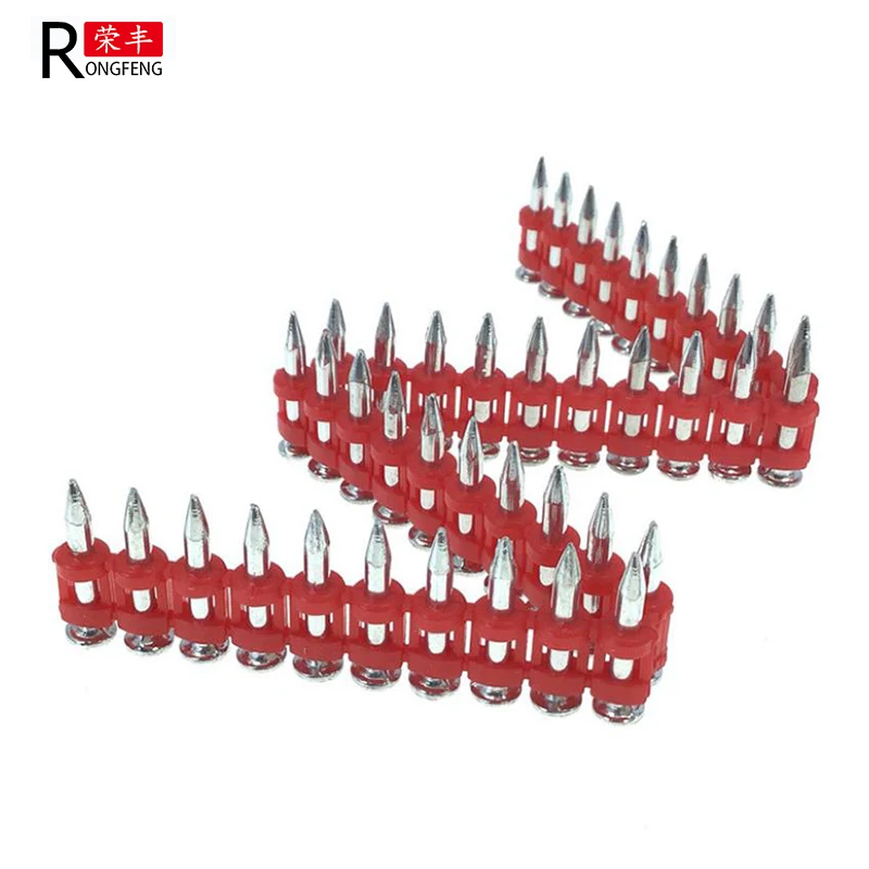 Gas Drive Pin Gas Actuated Pins Gas Nails with Plastic Frame Concrete Nail Diam 3mm Heat Preservation Nail Stainless Steel GB