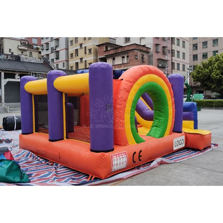 Inflatable Bouncy Castle Rainbow Door Inflatable Jumping Castle Bouncer with slide