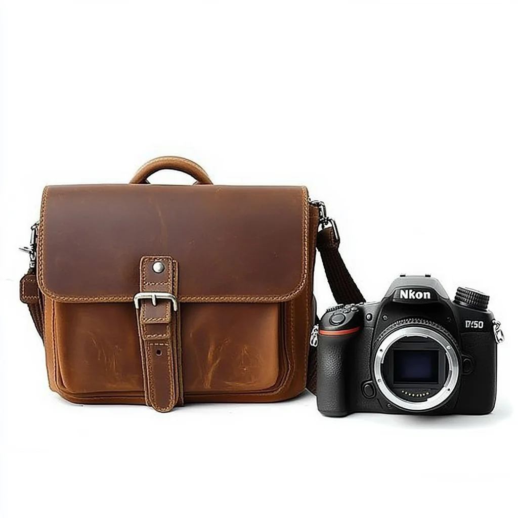 Portable Lightweight High Quality Customizable  Cross Body Leather Camera Sling Bags Outdoor Mirrorless