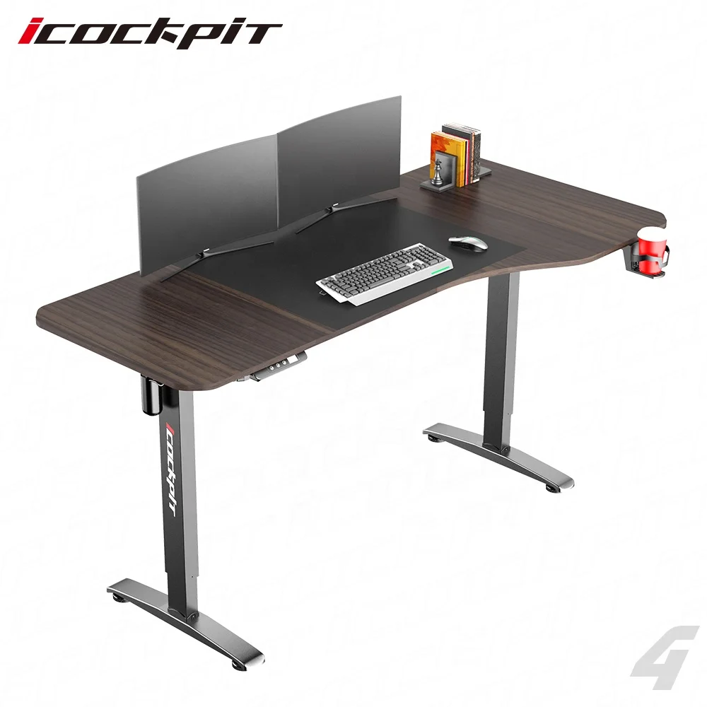 
Icockpit Factory price Electric Height Adjustable Stand Up Standing Desk Frame E-Sports Elements Adjustable Desk 