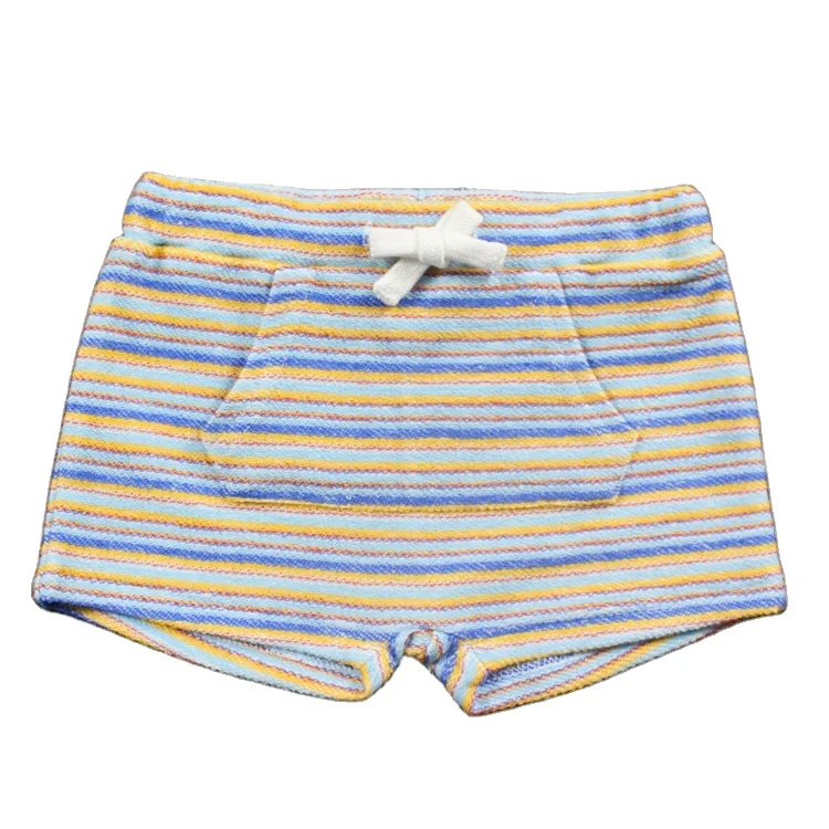 
Widely Used Superior Quality Multi Stripe 100% Cotton Terry Babys Shorts 