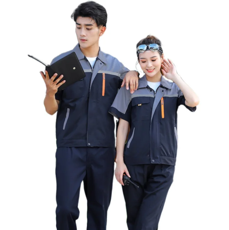 OEM Full process polyester cotton worker uniforms clothing Custom reflective construction work clothes