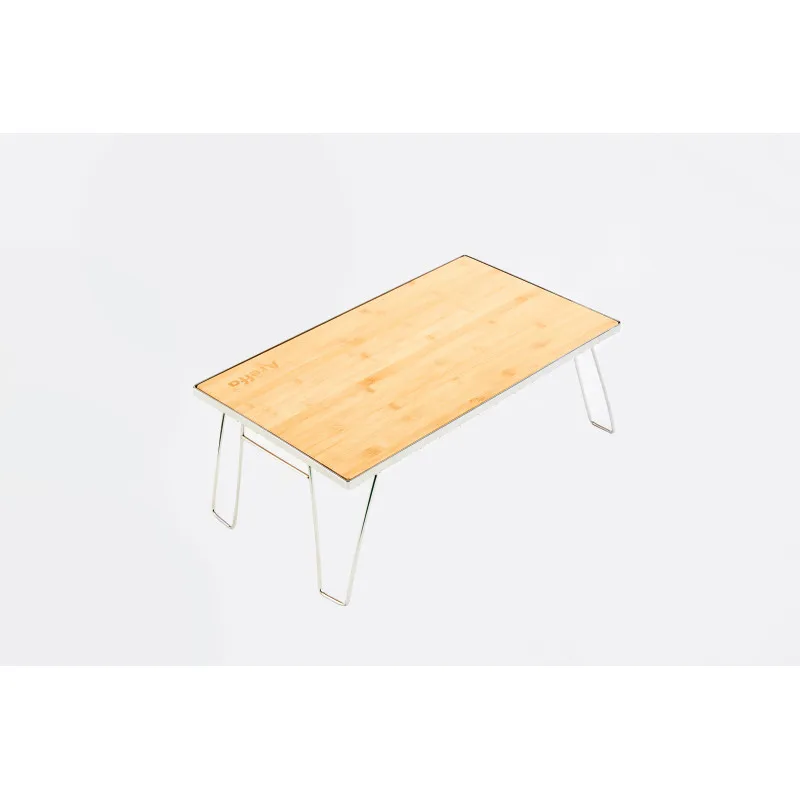 Areffa Outdoor Portable Korea Roll folding metal bamboo Grain Camping Tea Table For Picnic