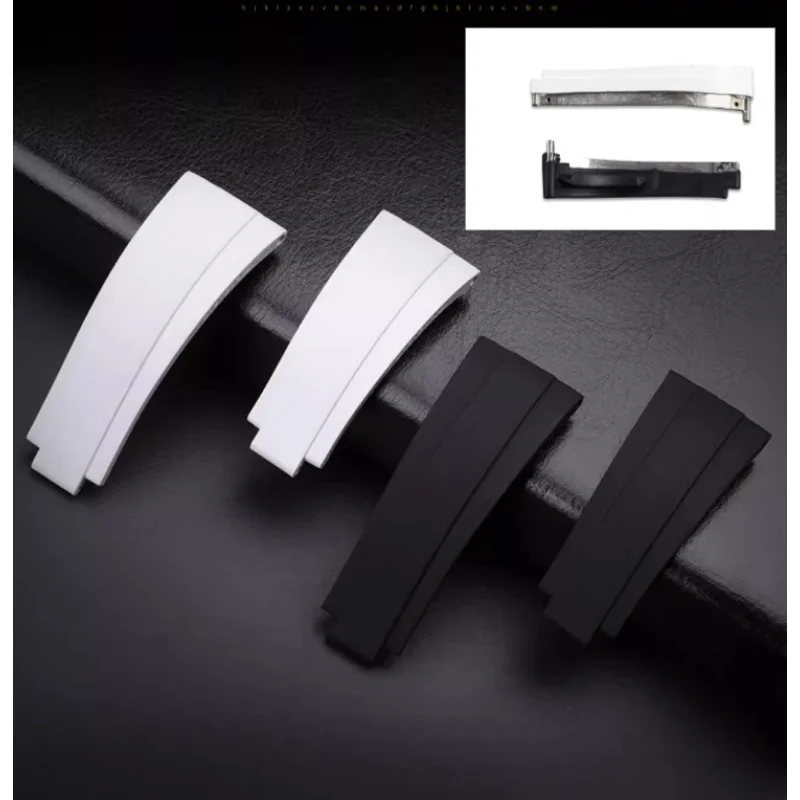 Suitable For R-olex Su-bmariner GMT Daytona Yach 268655 Fluorine Rubber Fkm Strap With Steel Sheet Watch Band Accessories20 21mm