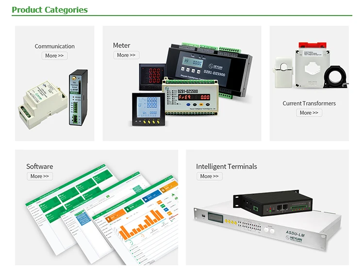 Heyuan IOT Din Rail Power Smart Digital Wattmeter CE Smart Three Phase RS485 Energy Meter Active Power Level 1 Digital Only 0.5