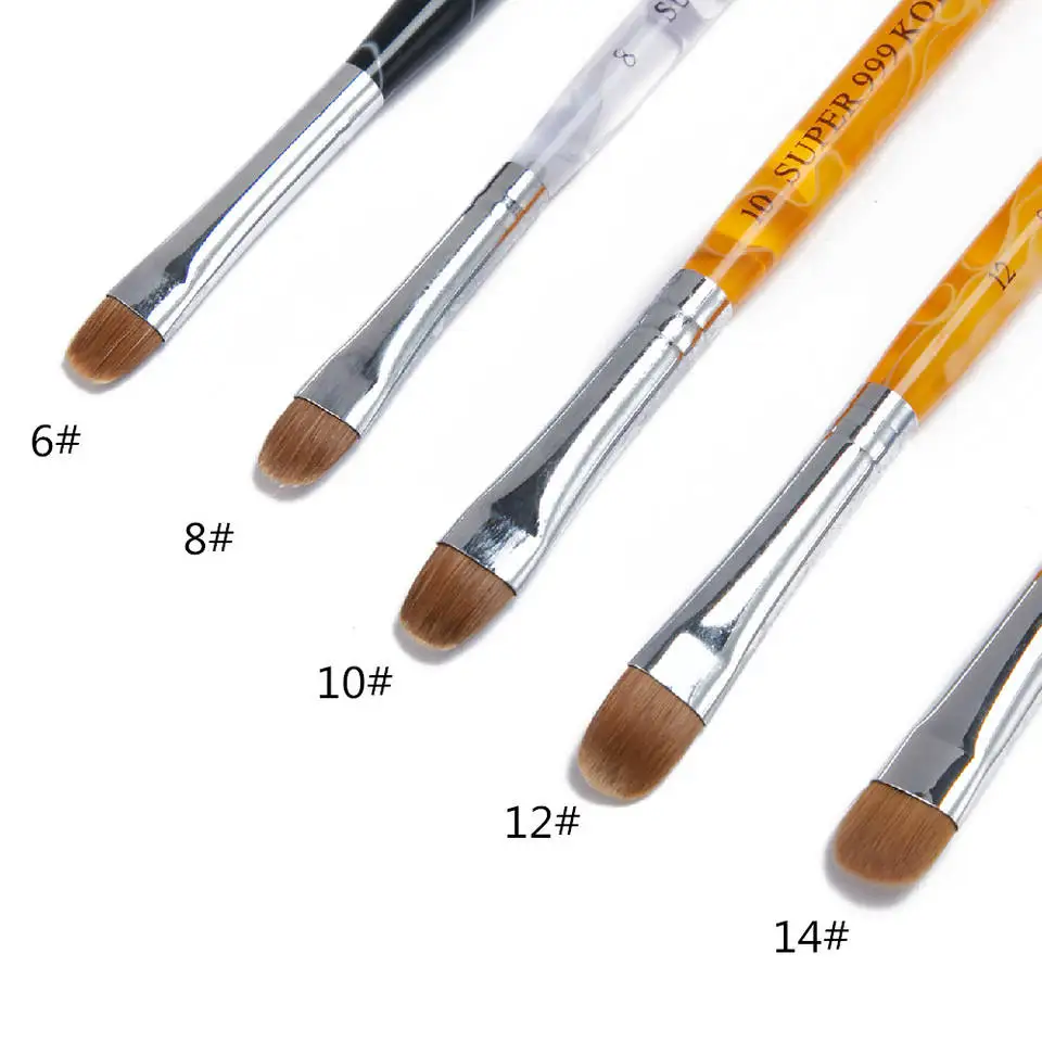 High Quality Custom French Brush Nail Art Polish Dotting Pen Tool Double End Nail Painting Acrylic Pinceles Sable Nail Art Brush