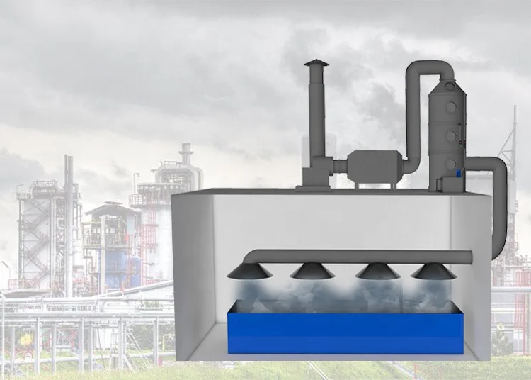 industrial exhaust gas disposal equipment spray wet scrubber