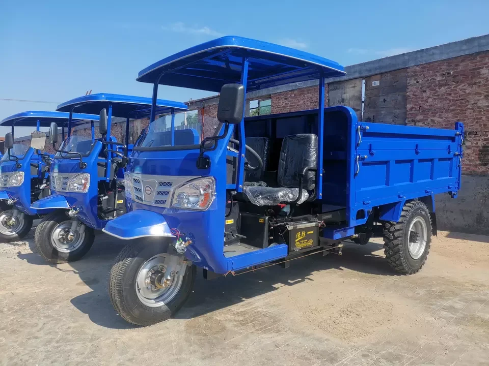 3 tons 4 tons 22hp 24hp 26hp 28hp 34hp heavy Cargo Diesel Motorized Tipper Three Wheeler Dump Tricycle for Africa