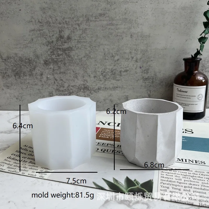 M3084 Concrete Planter Mold Pot Concrete Mold Storage Box Moulds With Base Epoxy Resin for Silicone Mold